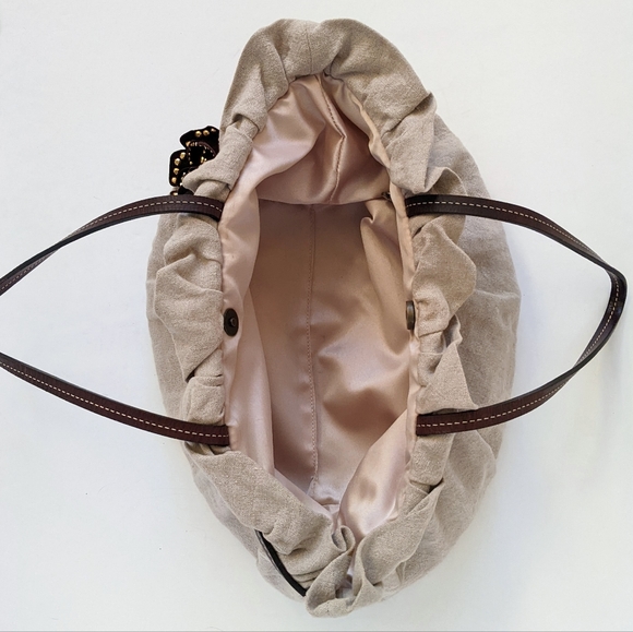 Vintage Moschino Structured Canvas and Leather Tote Bag - Picture 6 of 15